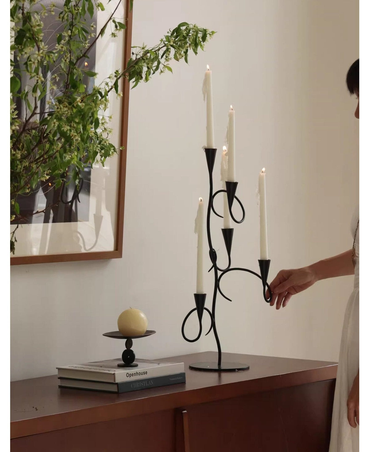 Orinoian Iron Vine Multi-Arm Candle Holder