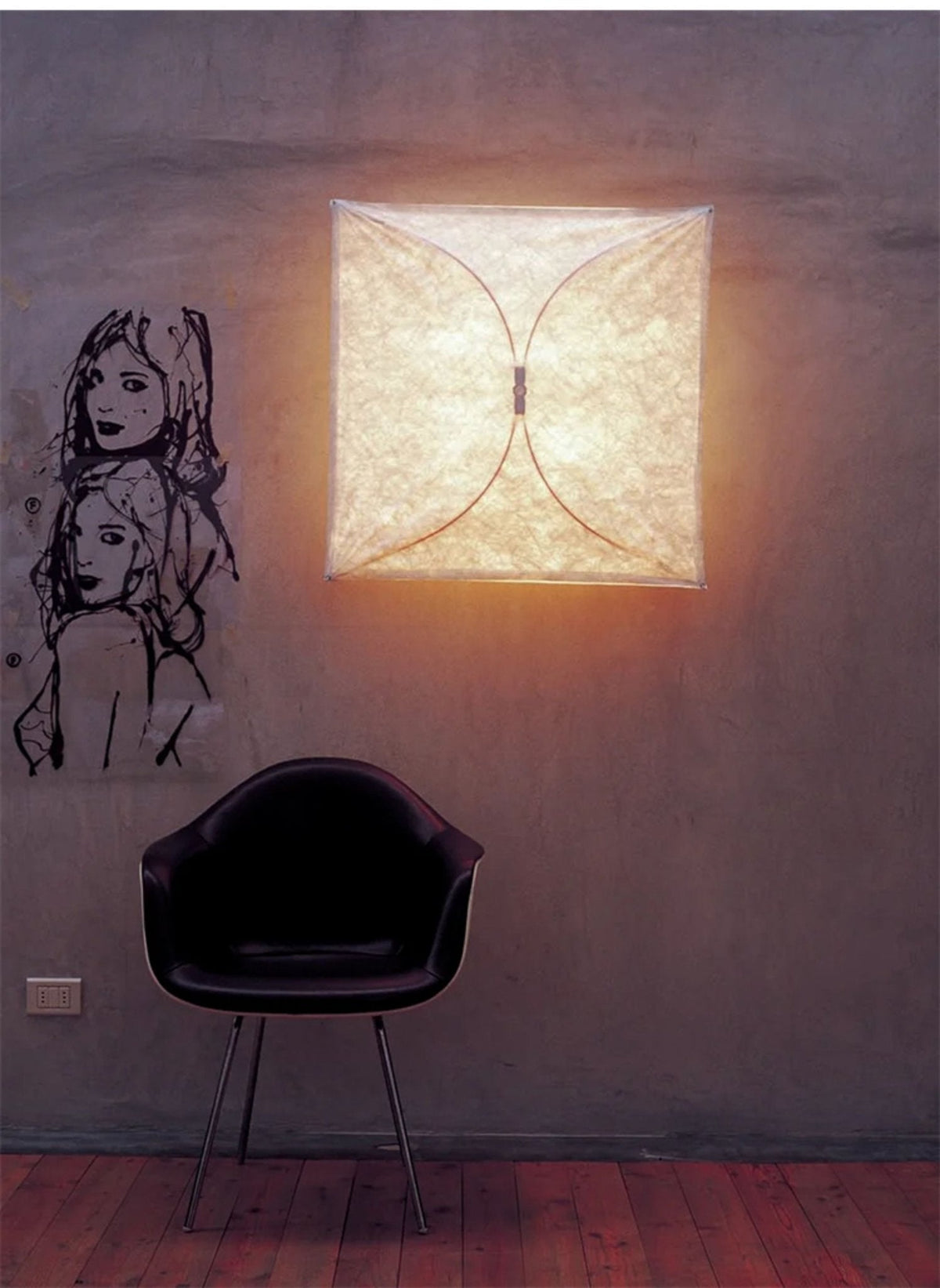 Luniaine Veil Kite Shaped Paper Wall Lamp
