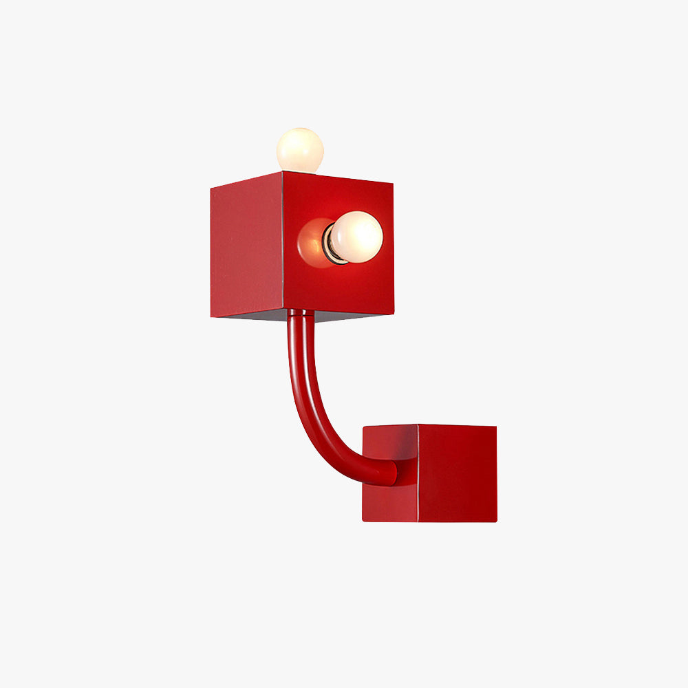 Wunuram Modern Industrial LED Indoor Wall Lamp Red Living Room Bedroom