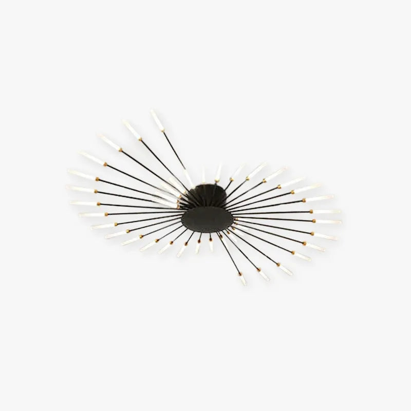 Kovon Flush-Mount Ceiling Light Fireworks, Black/Gold-Relic Pieces