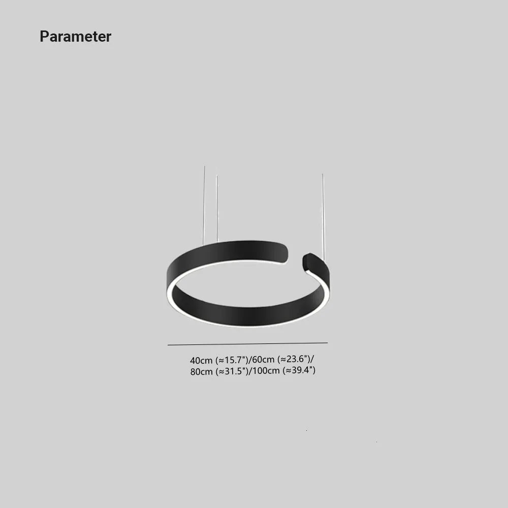 Soriel Pendant Light Luxury Minimalist LED Ring-Relic Pieces