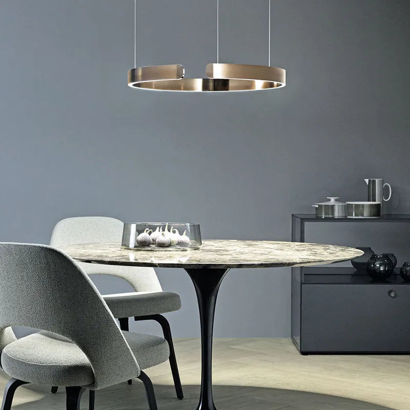 Soriel Pendant Light Luxury Minimalist LED Ring-Relic Pieces