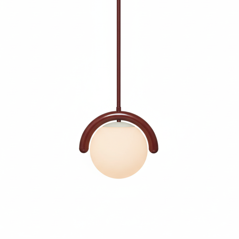 Uveta Linear Chandelier Red&Silver-Relic Pieces