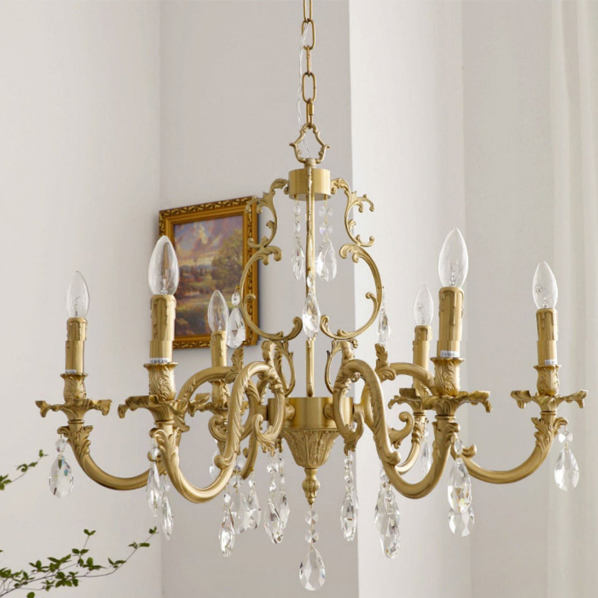 Foluves Chandeliers Luxurious Crystal