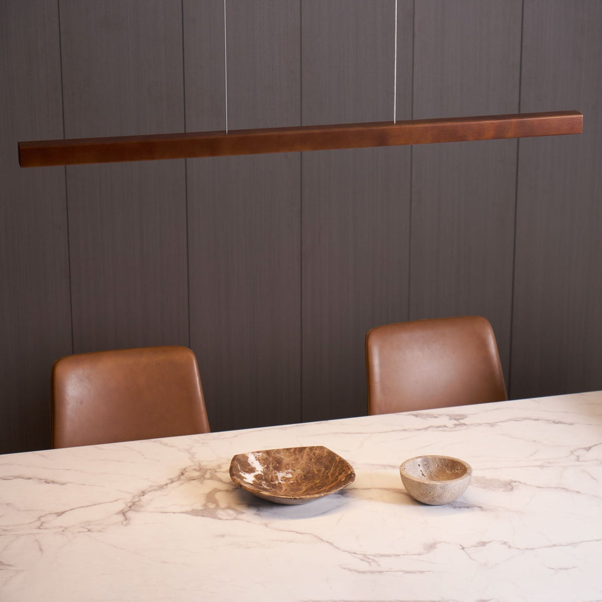 Rinalina Linear Minimalist Wood Pendant Light