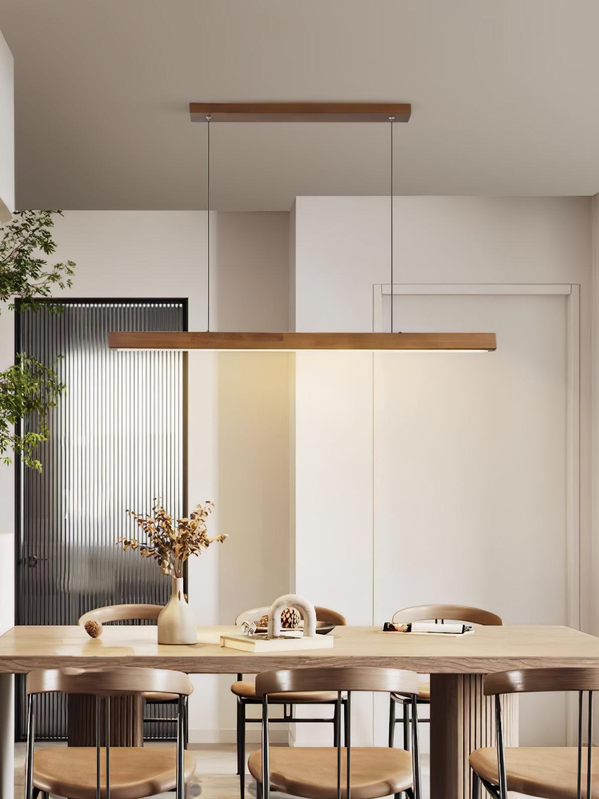 Aro Linear Wooden Pendant Light