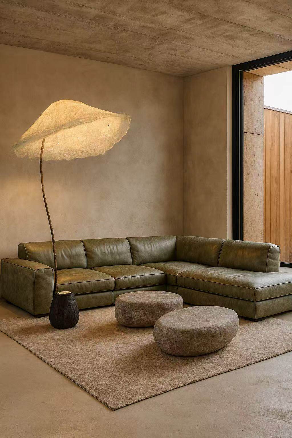 Verdelia Linen Canopy Floor Lamp