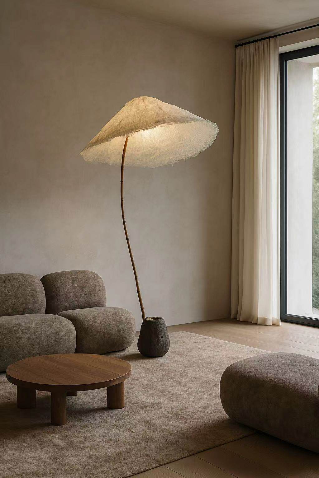 Verdelia Linen Canopy Floor Lamp