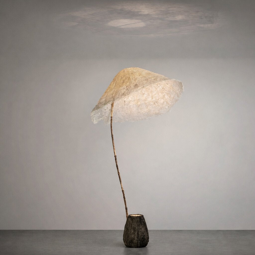 Verdelia Linen Canopy Floor Lamp