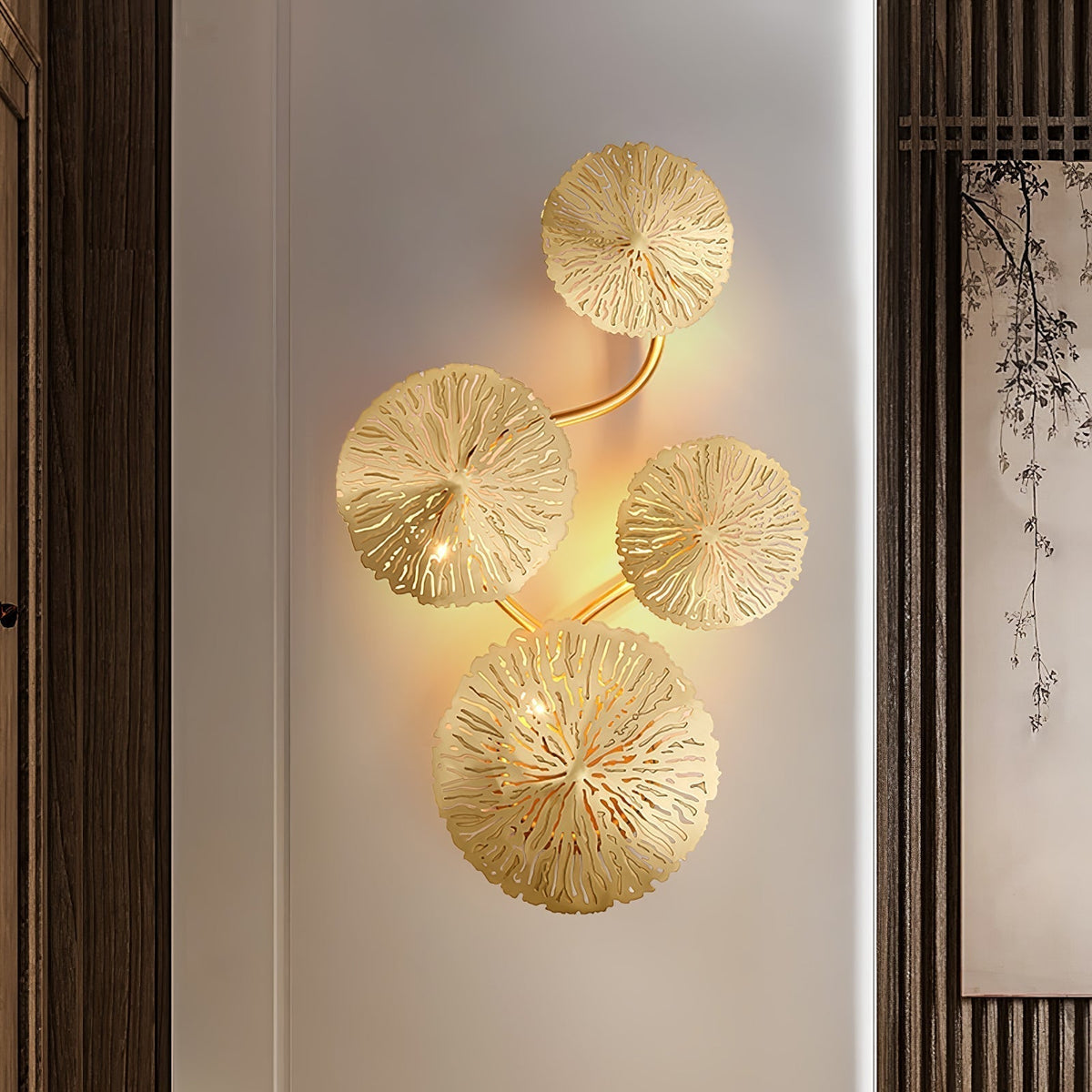 Nesipet Lotus Leaf Wall Sconce