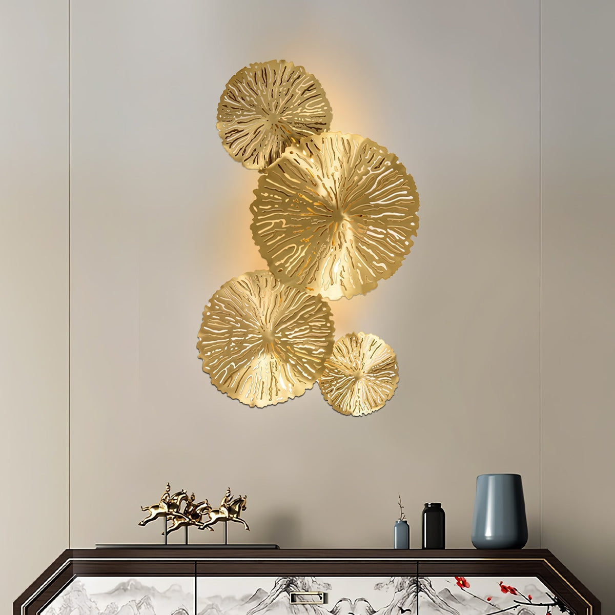 Nesipet Lotus Leaf Wall Sconce