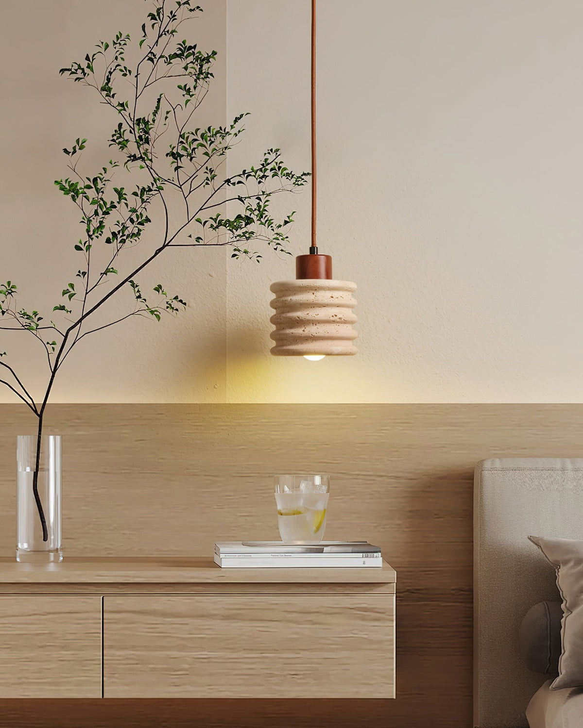 Burlat Pendant Light Travertine