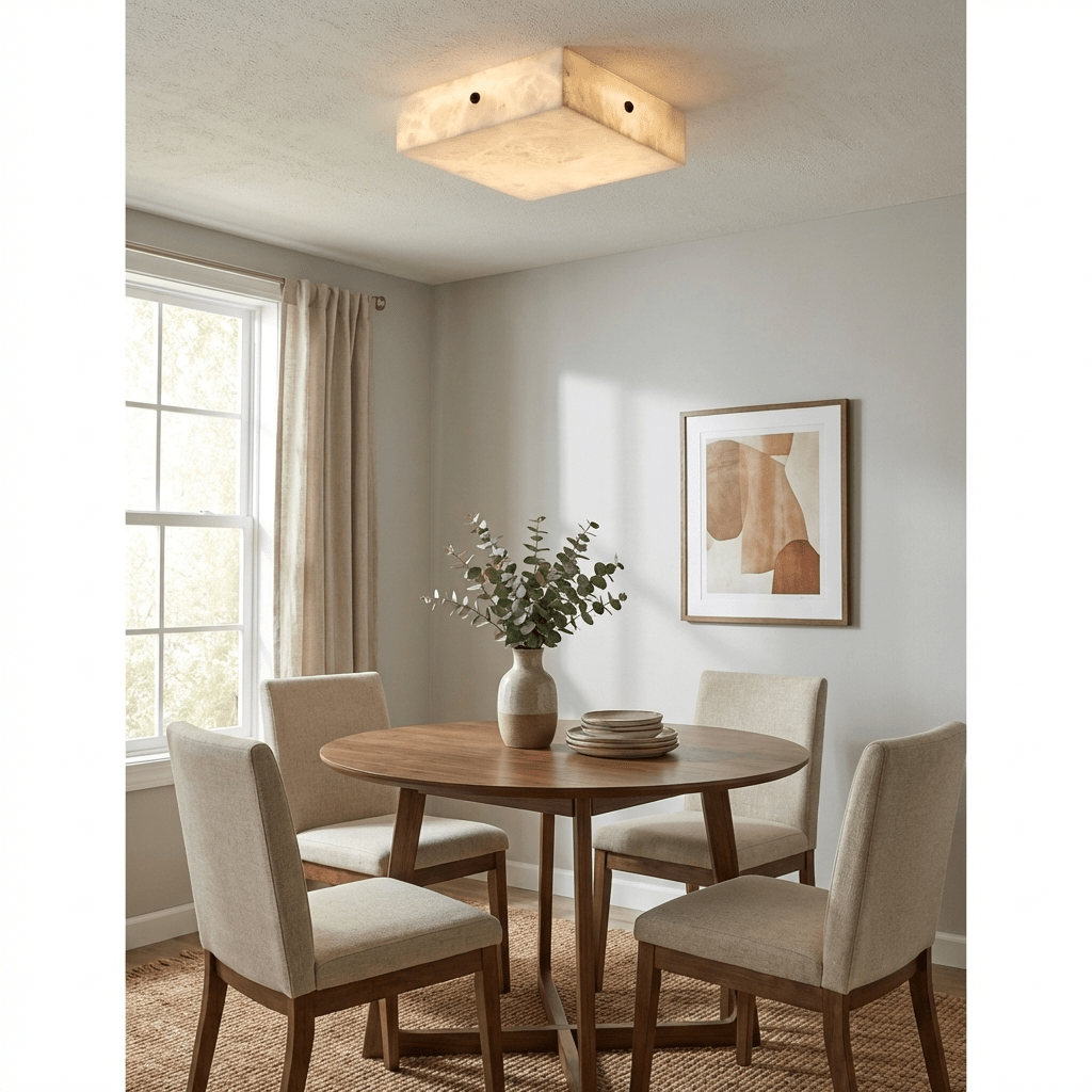 Mirelith Alabaster Square Ceiling Lamp
