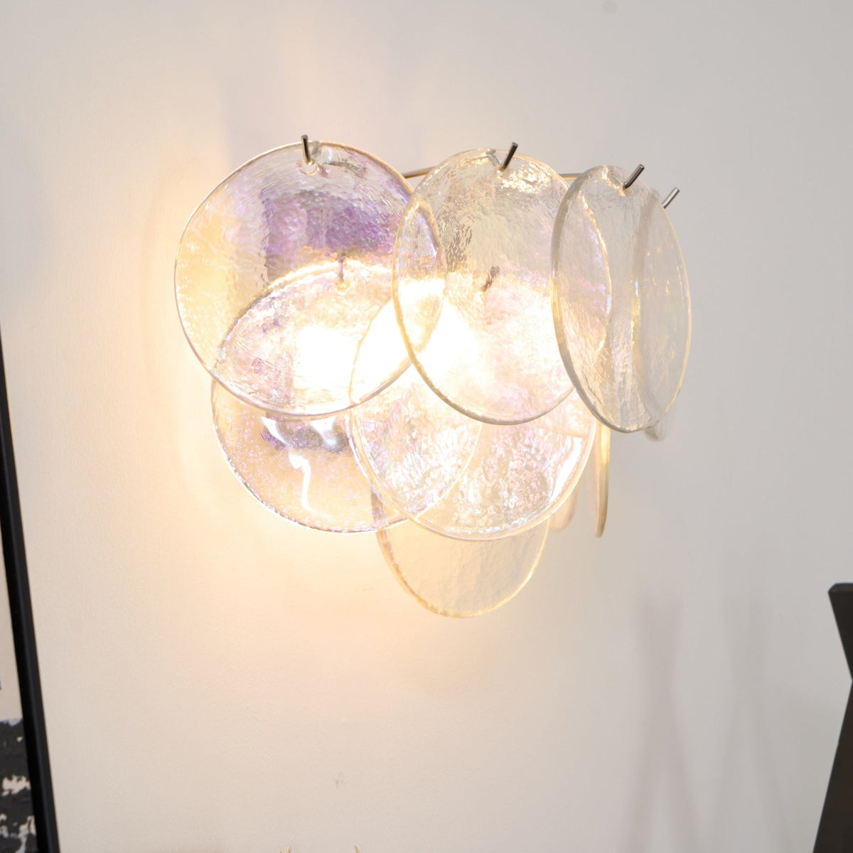 Velenina Wall Lamp Murano Glass Disc Artistic