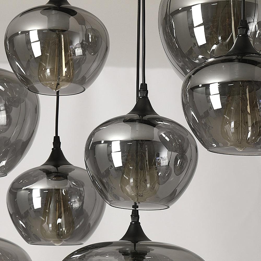 Lovider Minimalist Bottle Glass Pendant Light Smoke Gray