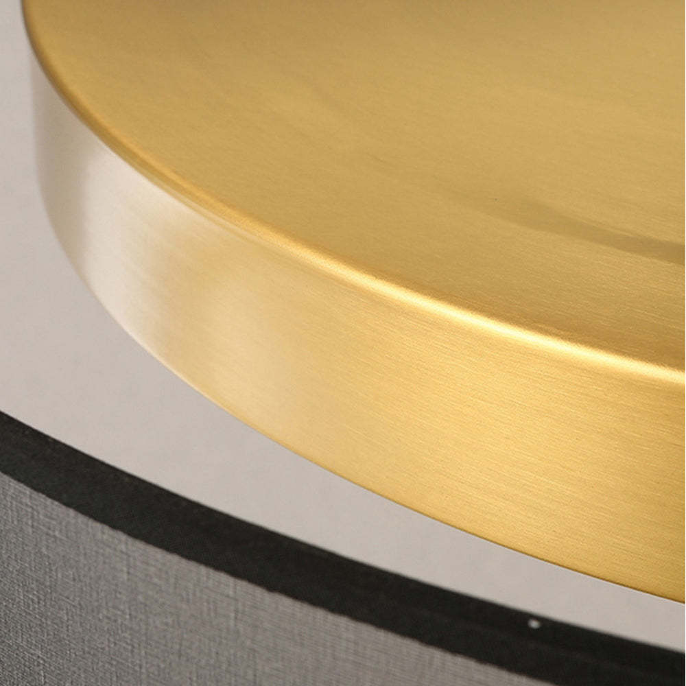 Vomalum Nordic Modern Round LED Flush Mount Ceiling Light, Gold Copper