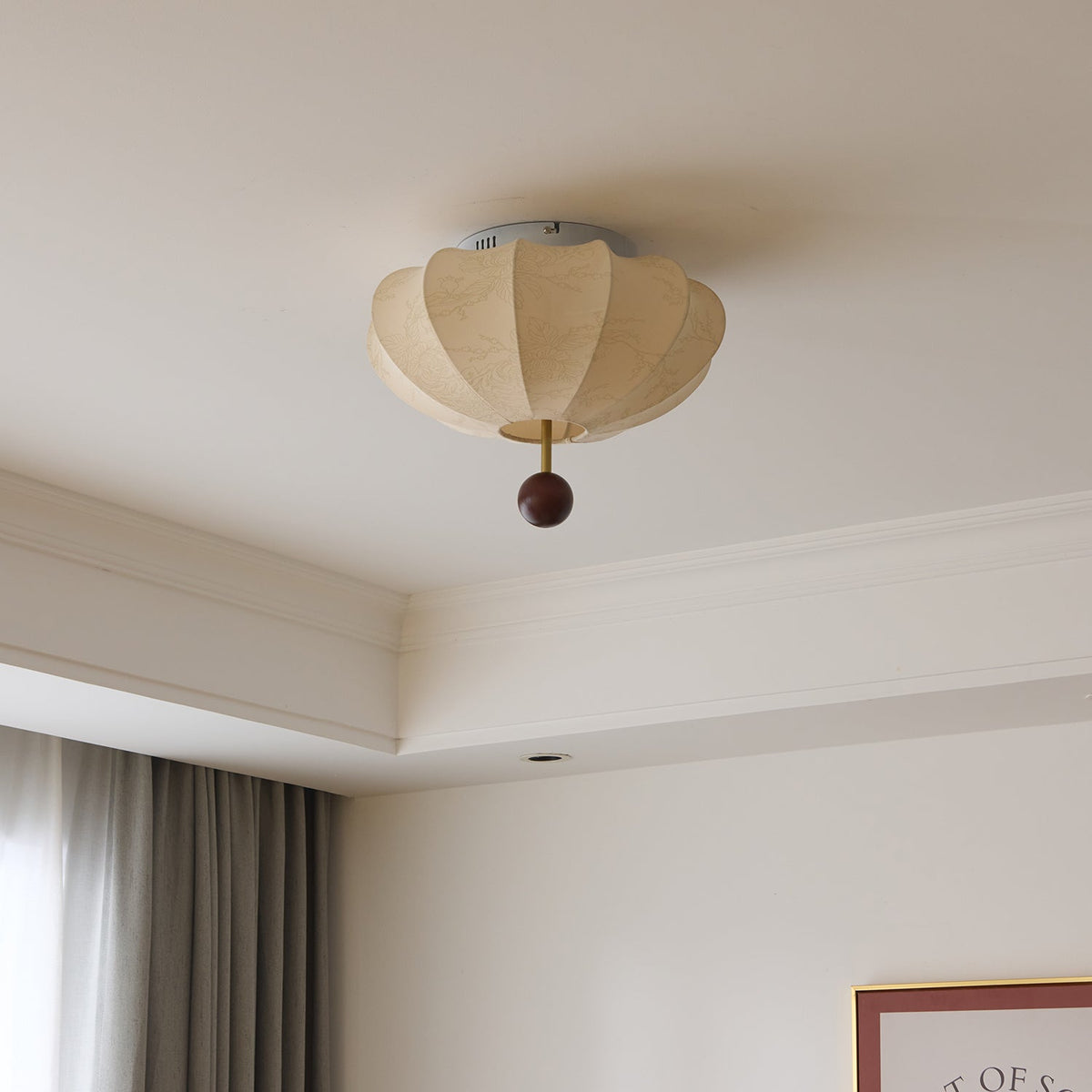 Rinapos Ceiling Light Marceline Wood & Fabric
