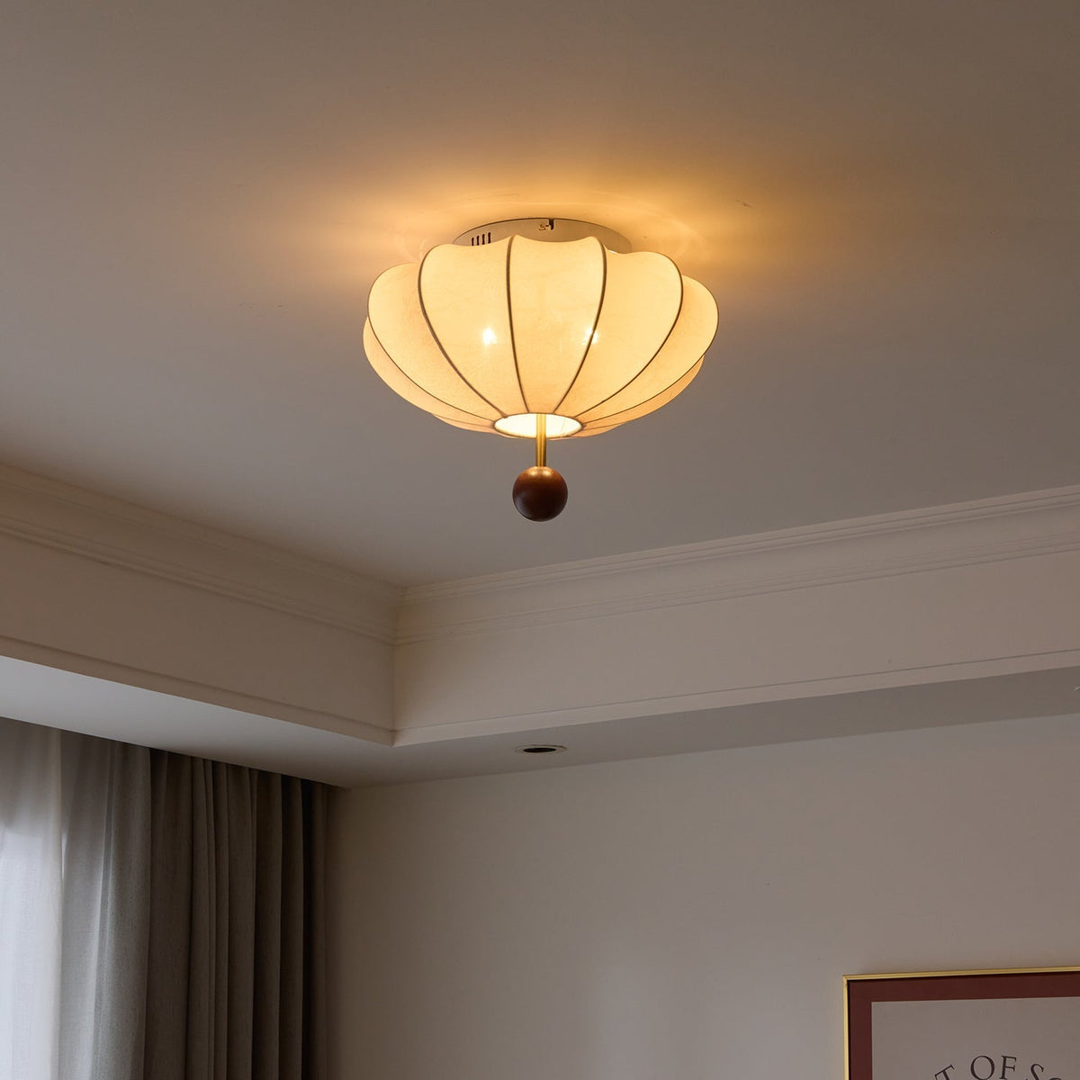 Rinapos Ceiling Light Marceline Wood & Fabric