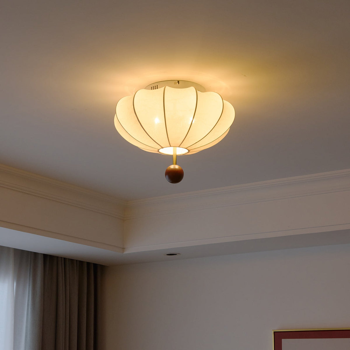 Rinapos Ceiling Light Marceline Wood & Fabric