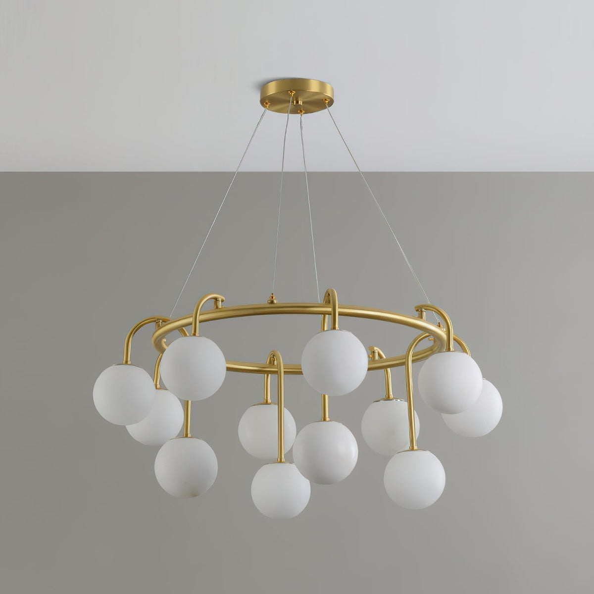 Zotalara Elegance Brass Alabaster Chandelier