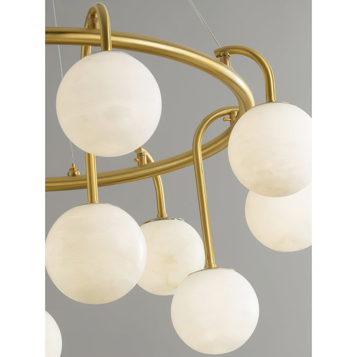 Zotalara Elegance Brass Alabaster Chandelier