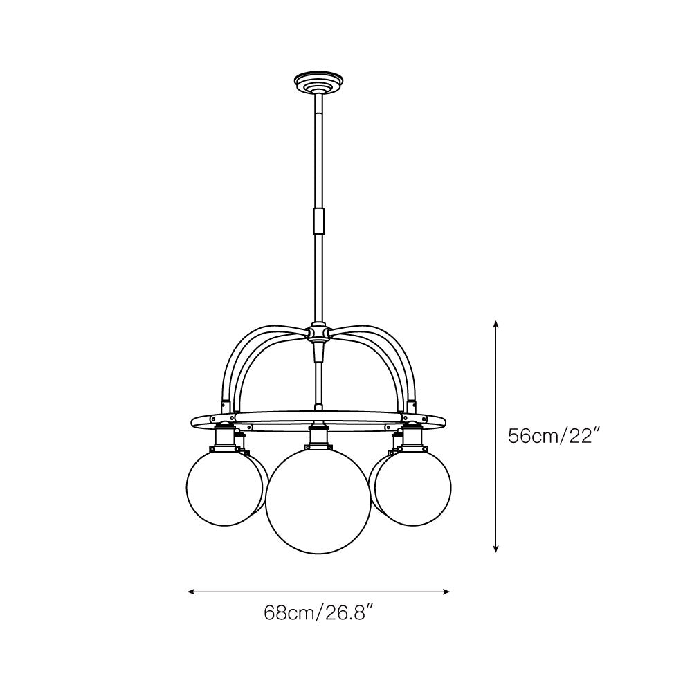 Eirarora Glass Chandelier