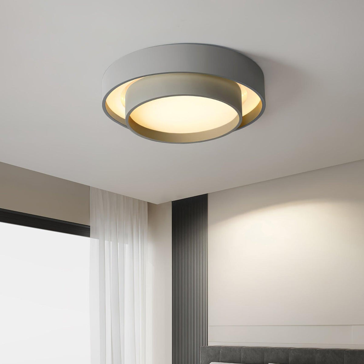 Fibanor Nordic Art Deco Circular Flush Mount Ceiling Light
