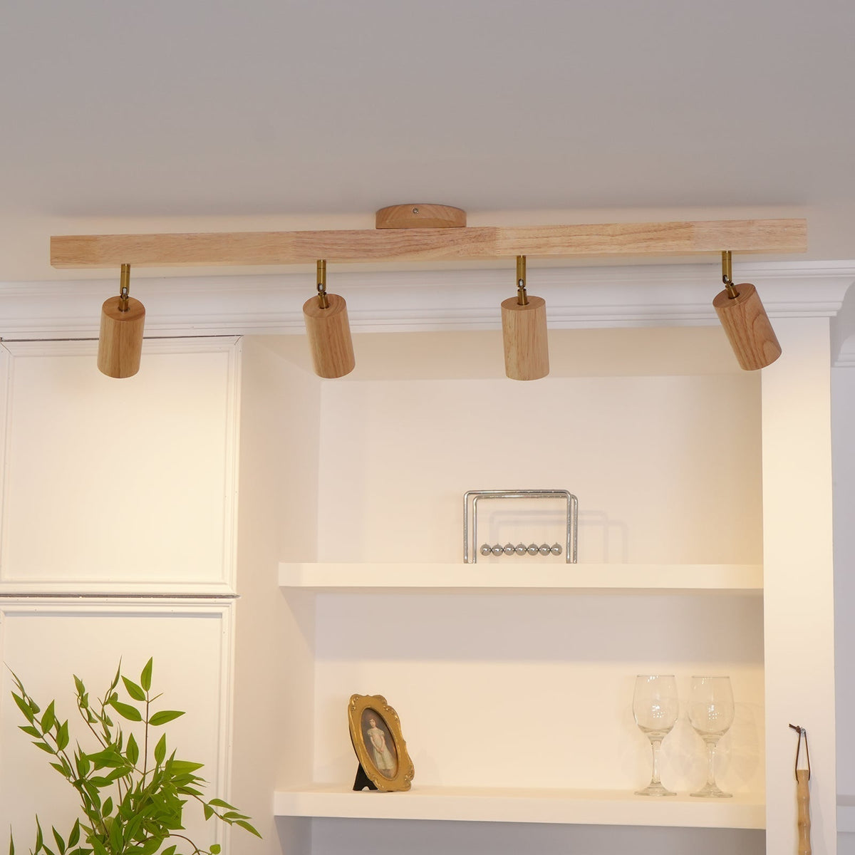 Visusot Track Lighting Spotlight Wood