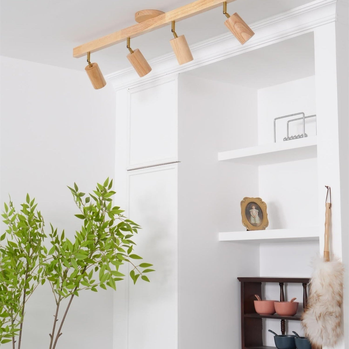 Visusot Track Lighting Spotlight Wood