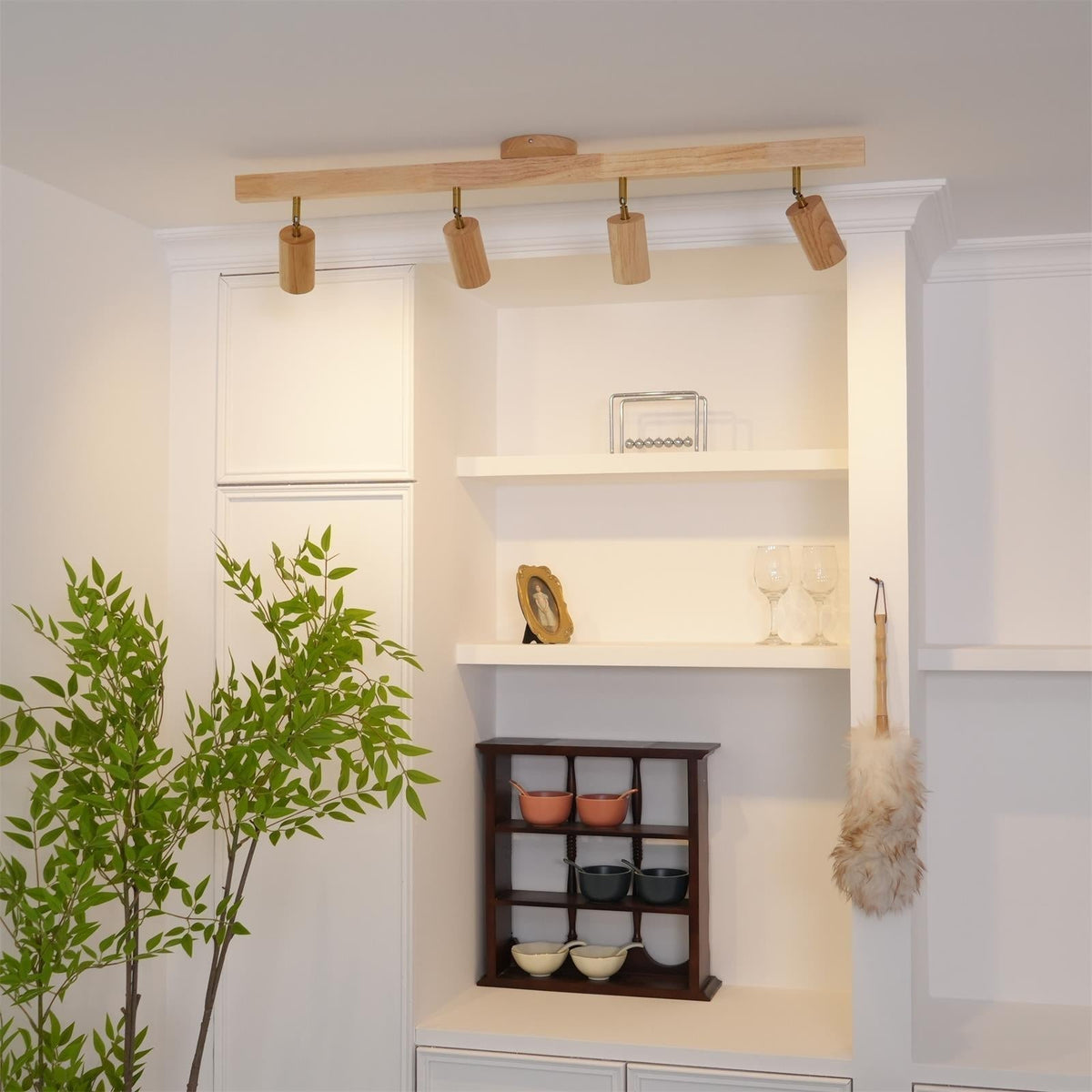 Visusot Track Lighting Spotlight Wood