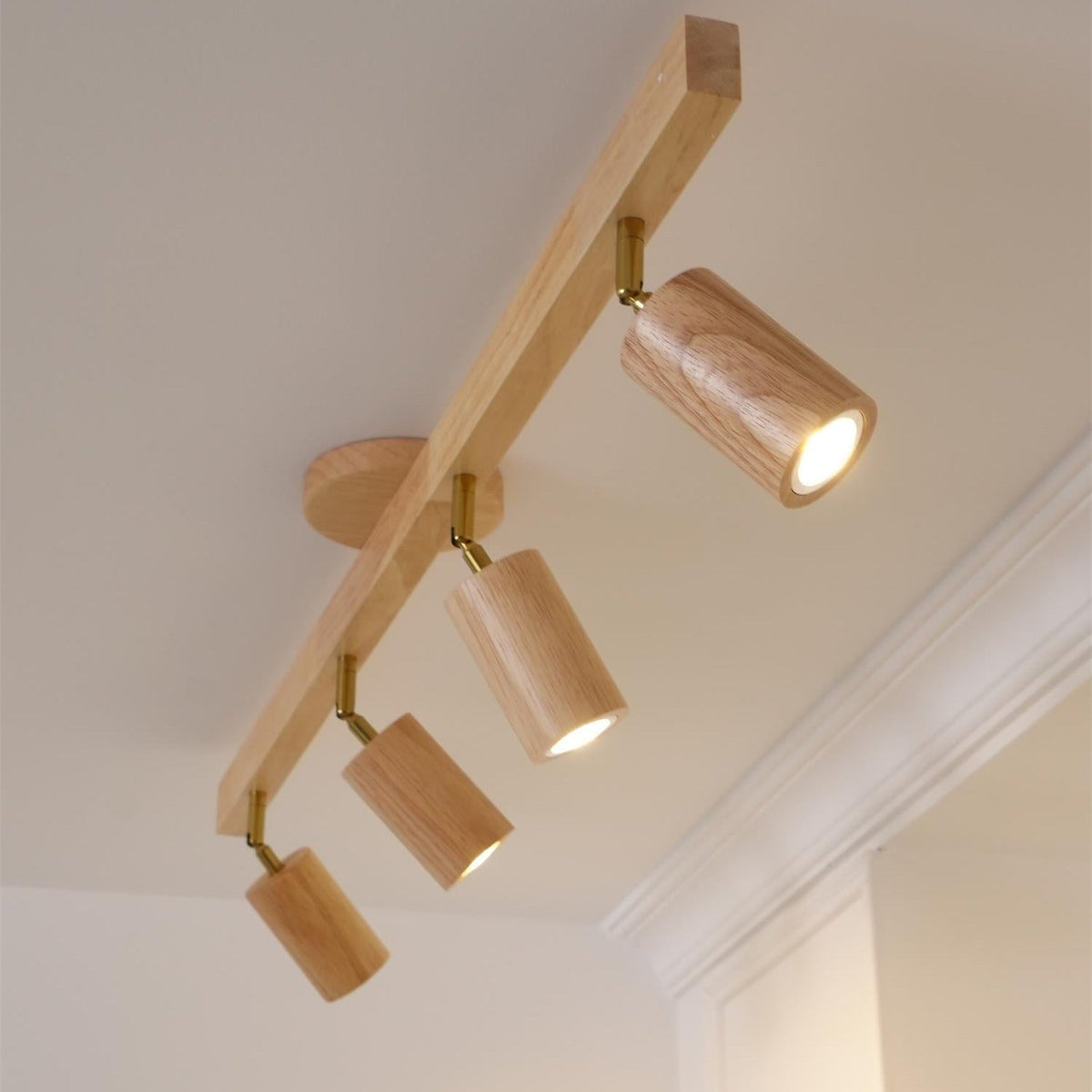 Visusot Track Lighting Spotlight Wood
