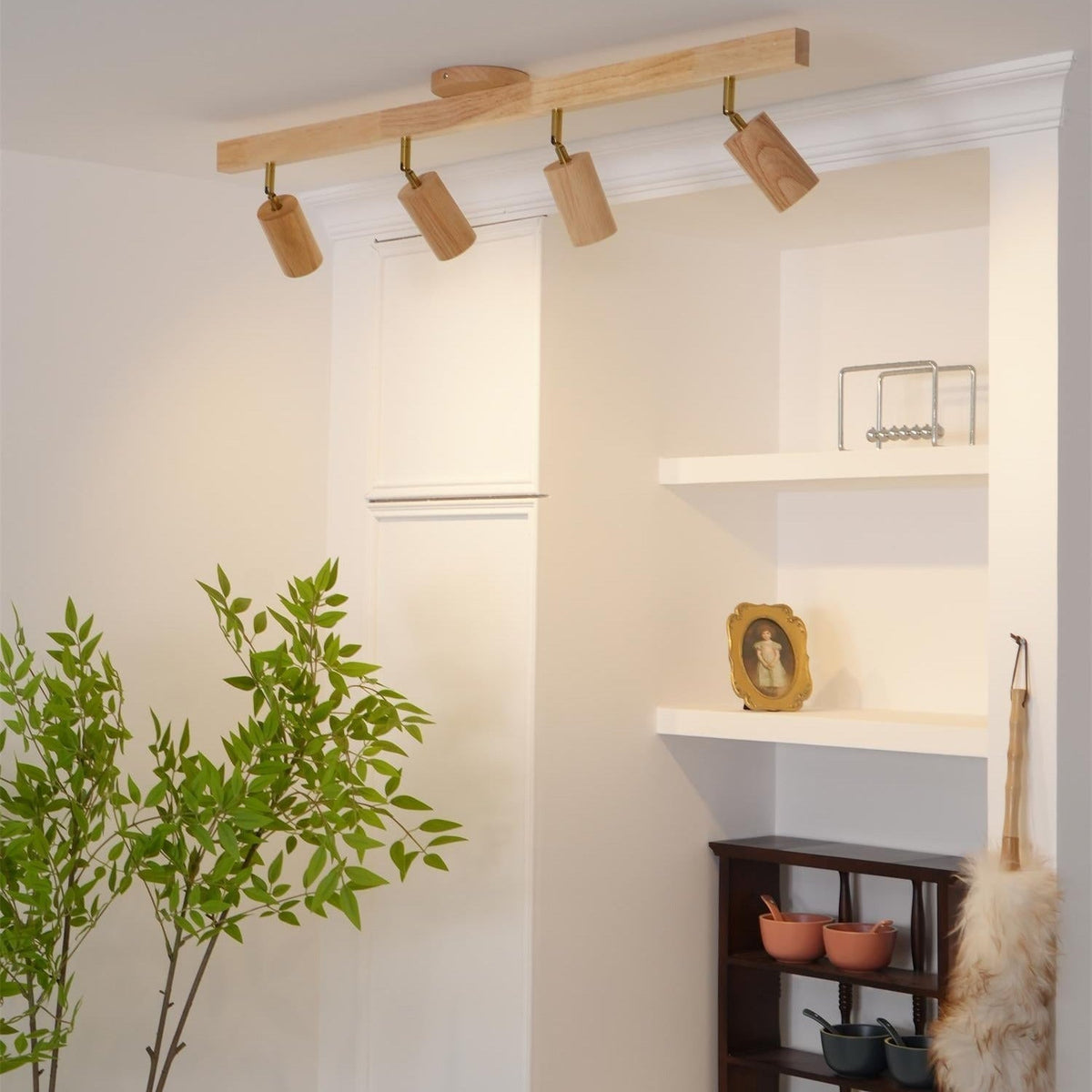 Visusot Track Lighting Spotlight Wood