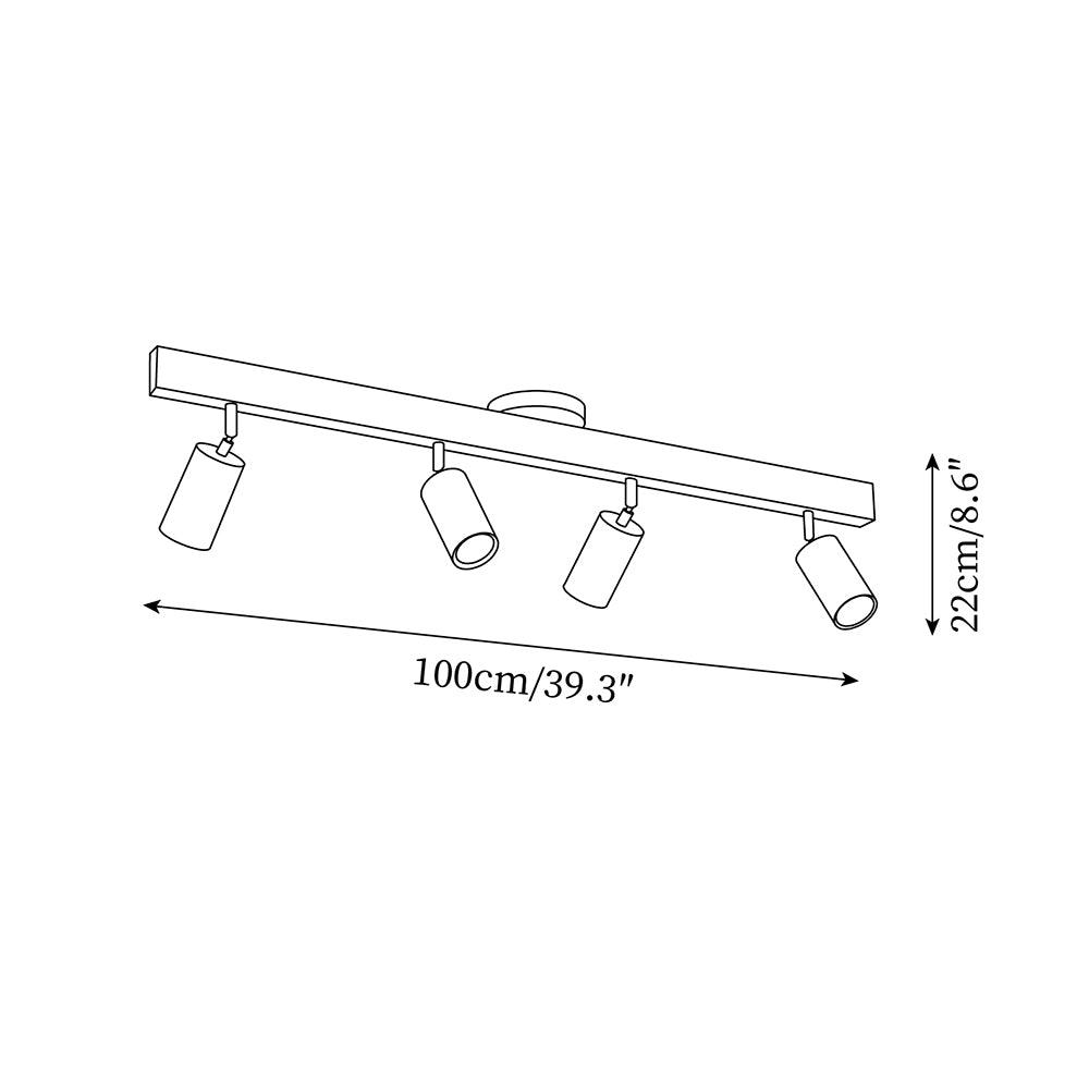 Visusot Track Lighting Spotlight Wood