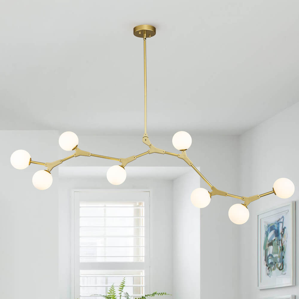 Nivero Linear Bubble Glass Chandelier-Relic Pieces