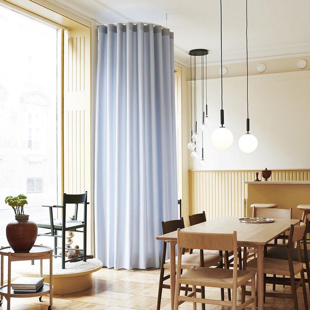 Azorila Modern Minimalist Swag Brass Glass Pendant Light