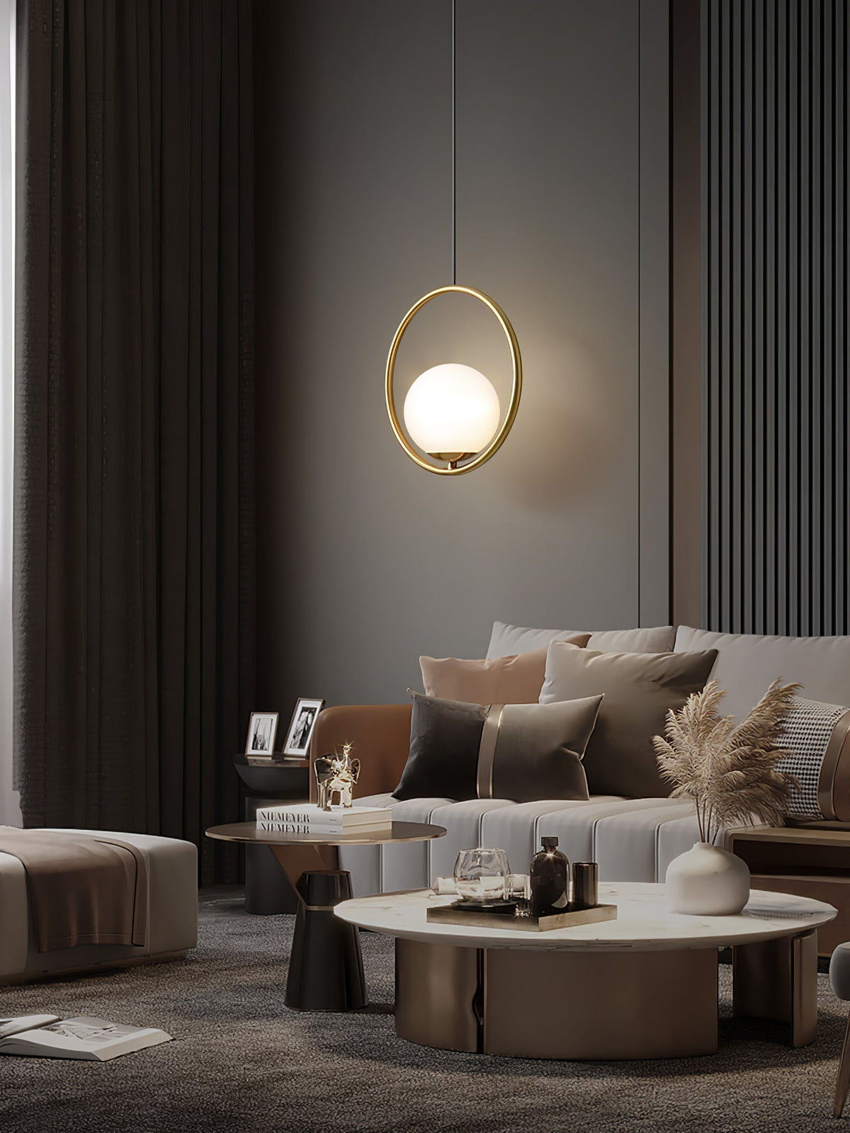 Valcendre Brass Pendant Swag Light