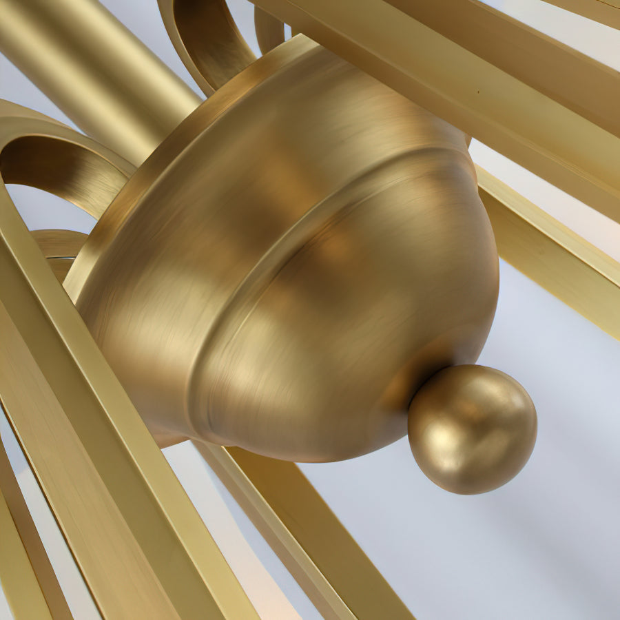 Eiruian Postmodern Luxury Brass Glass Chandelier