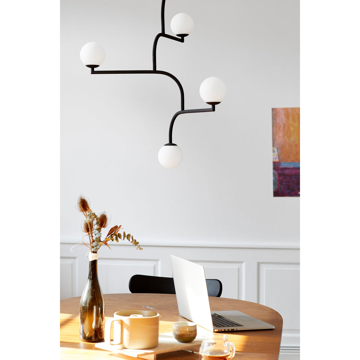 Zelireth Brass Glass Chandelier