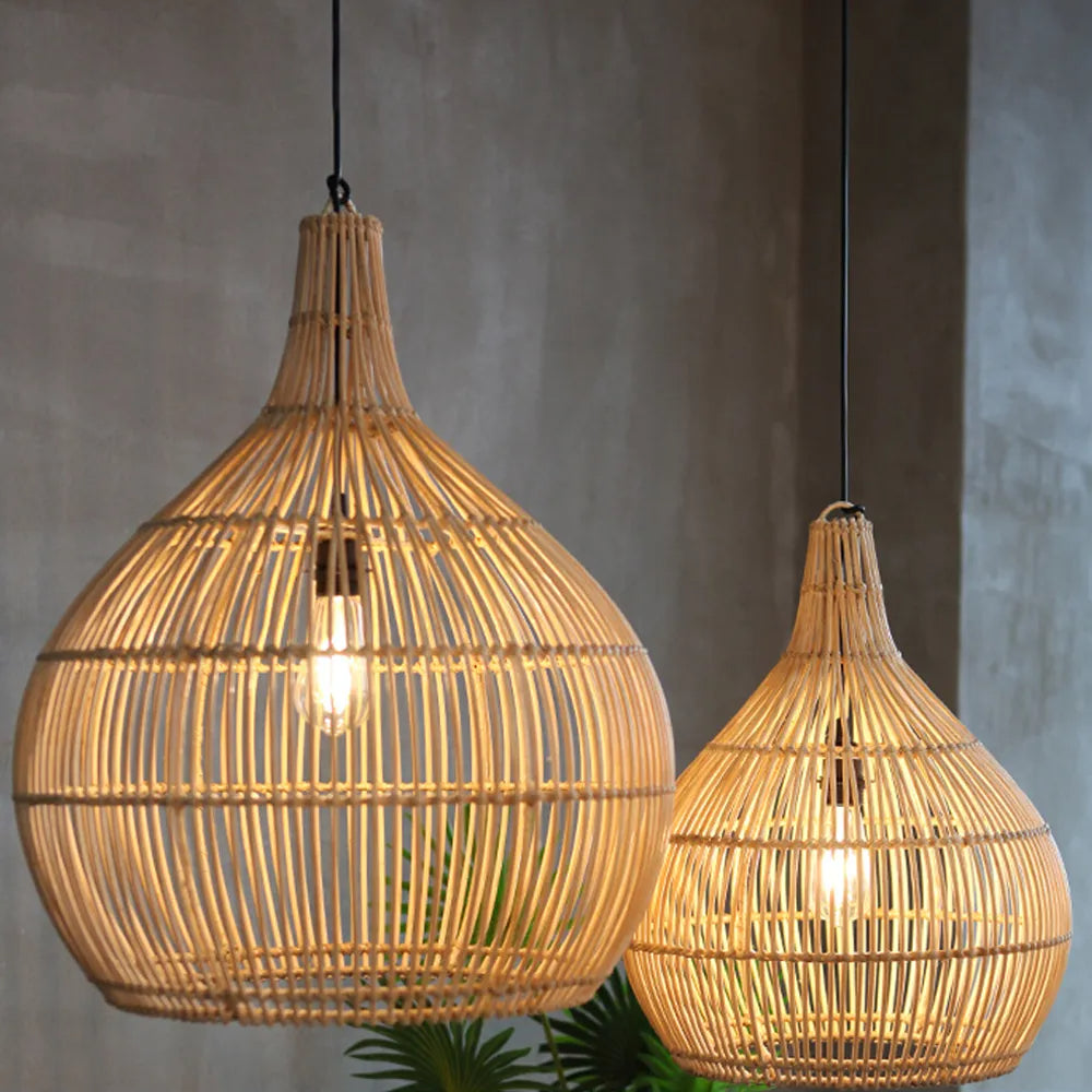 Jopimiro Japanese Creative Pendant Light Rattan Dining Room/Bedroom
