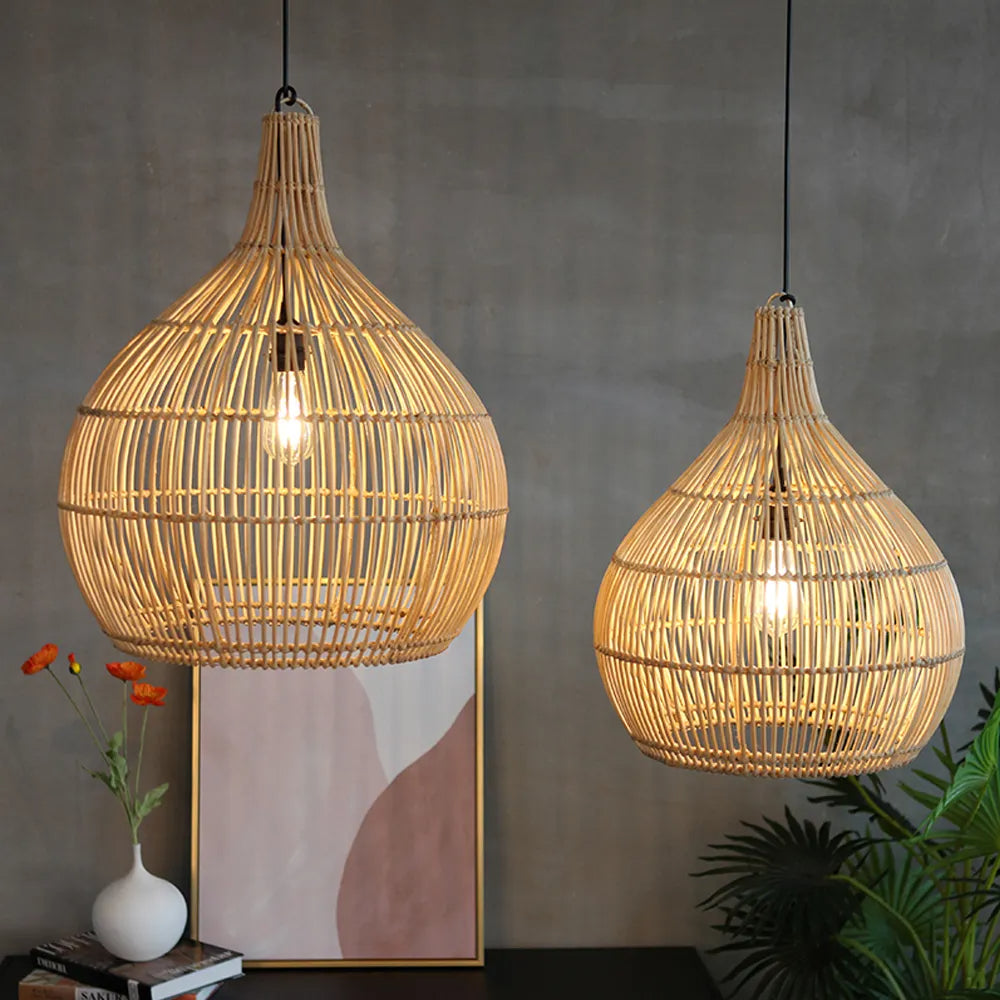 Jopimiro Japanese Creative Pendant Light Rattan Dining Room/Bedroom