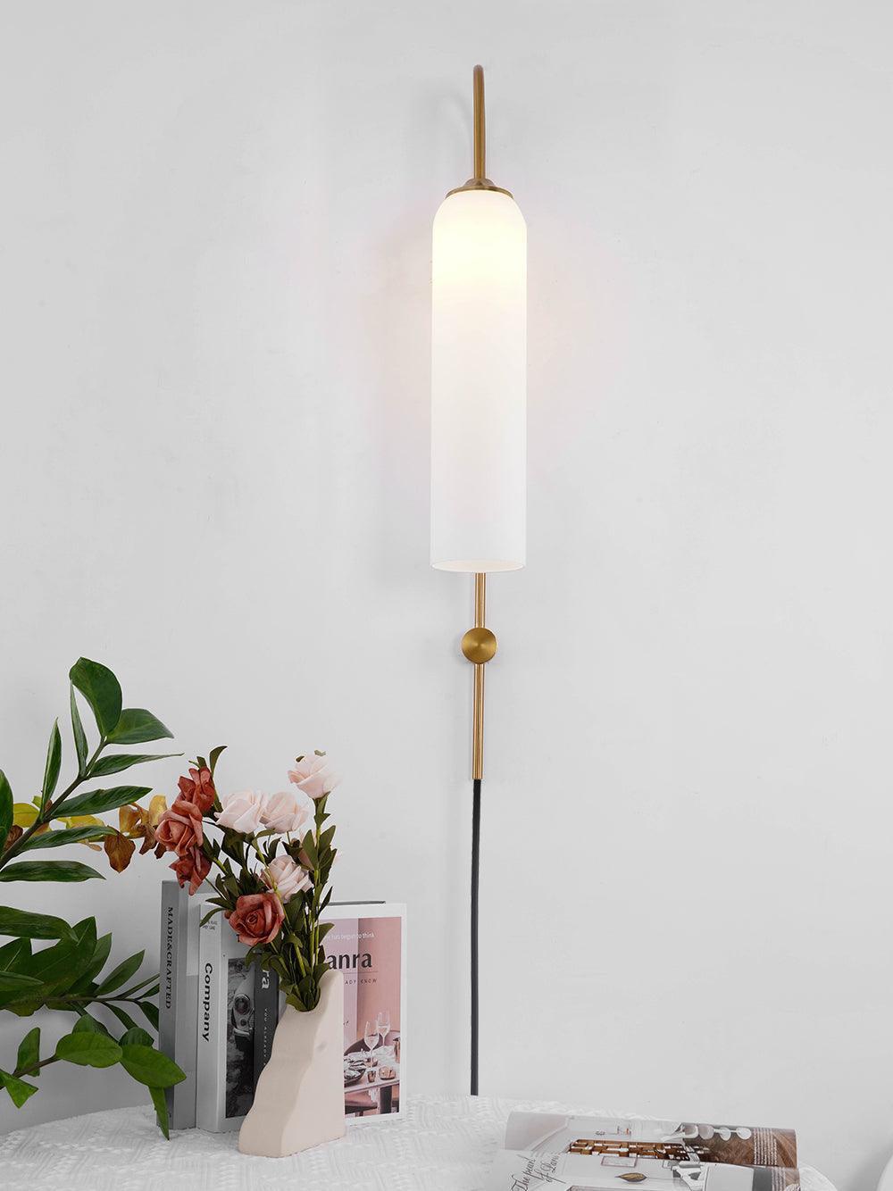 Celaielle Modern Glass Plug-In Wall Lamp