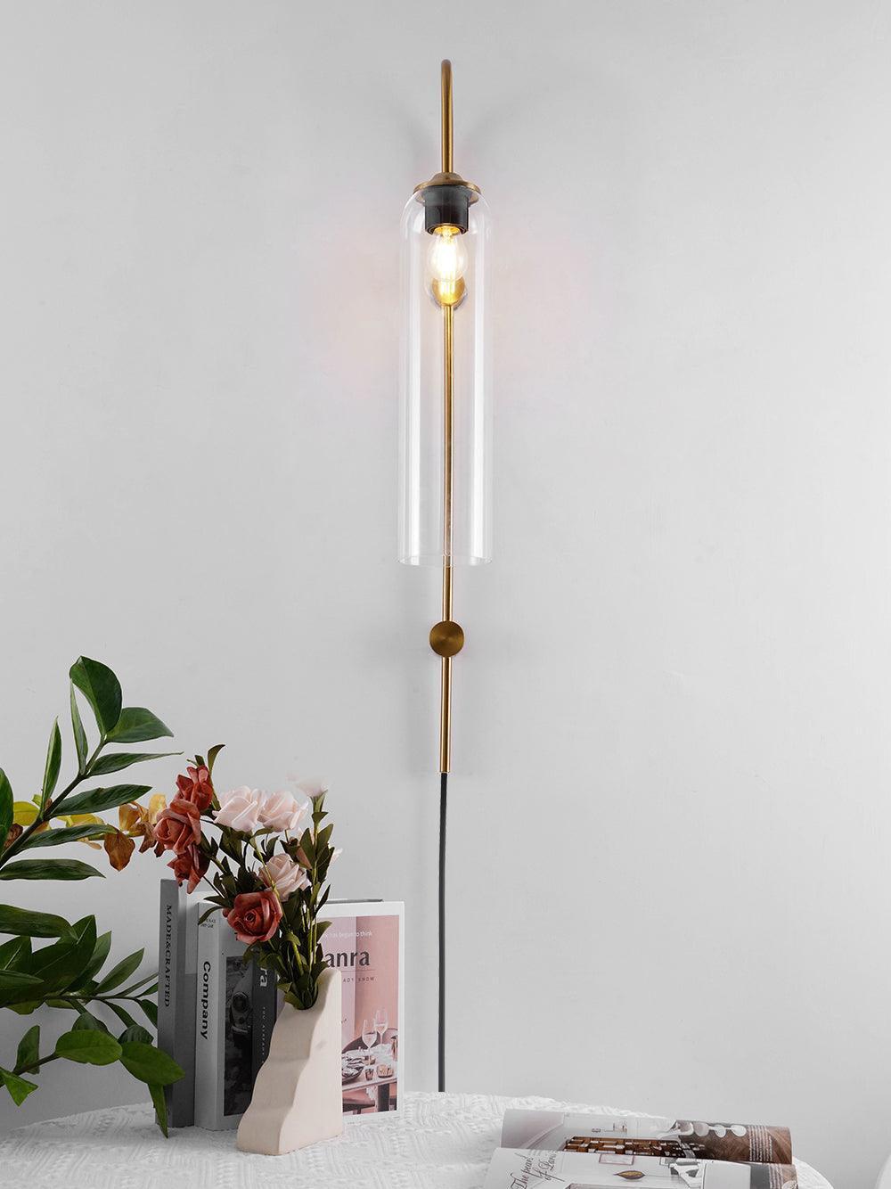 Celaielle Modern Glass Plug-In Wall Lamp