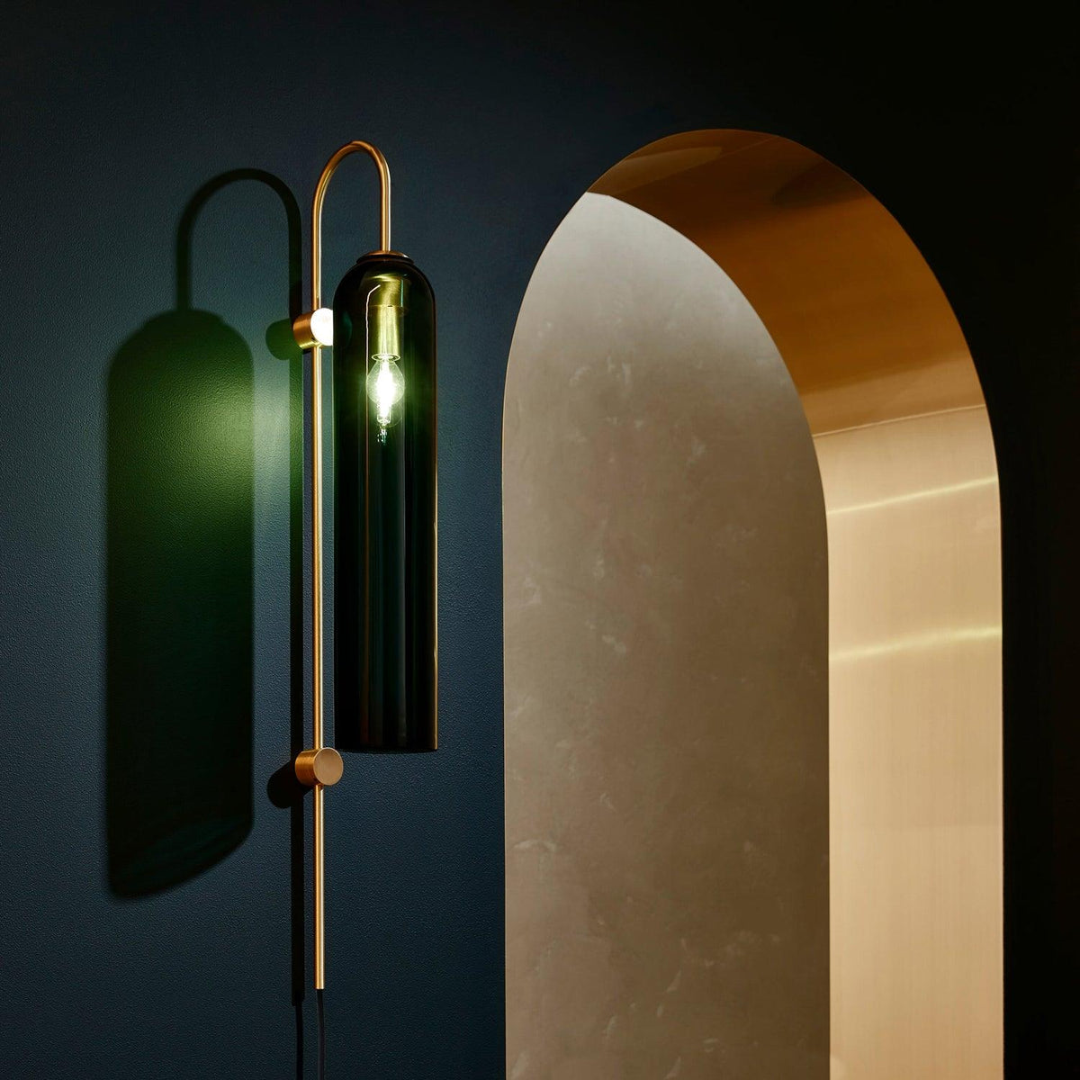 Celaielle Modern Glass Plug-In Wall Lamp