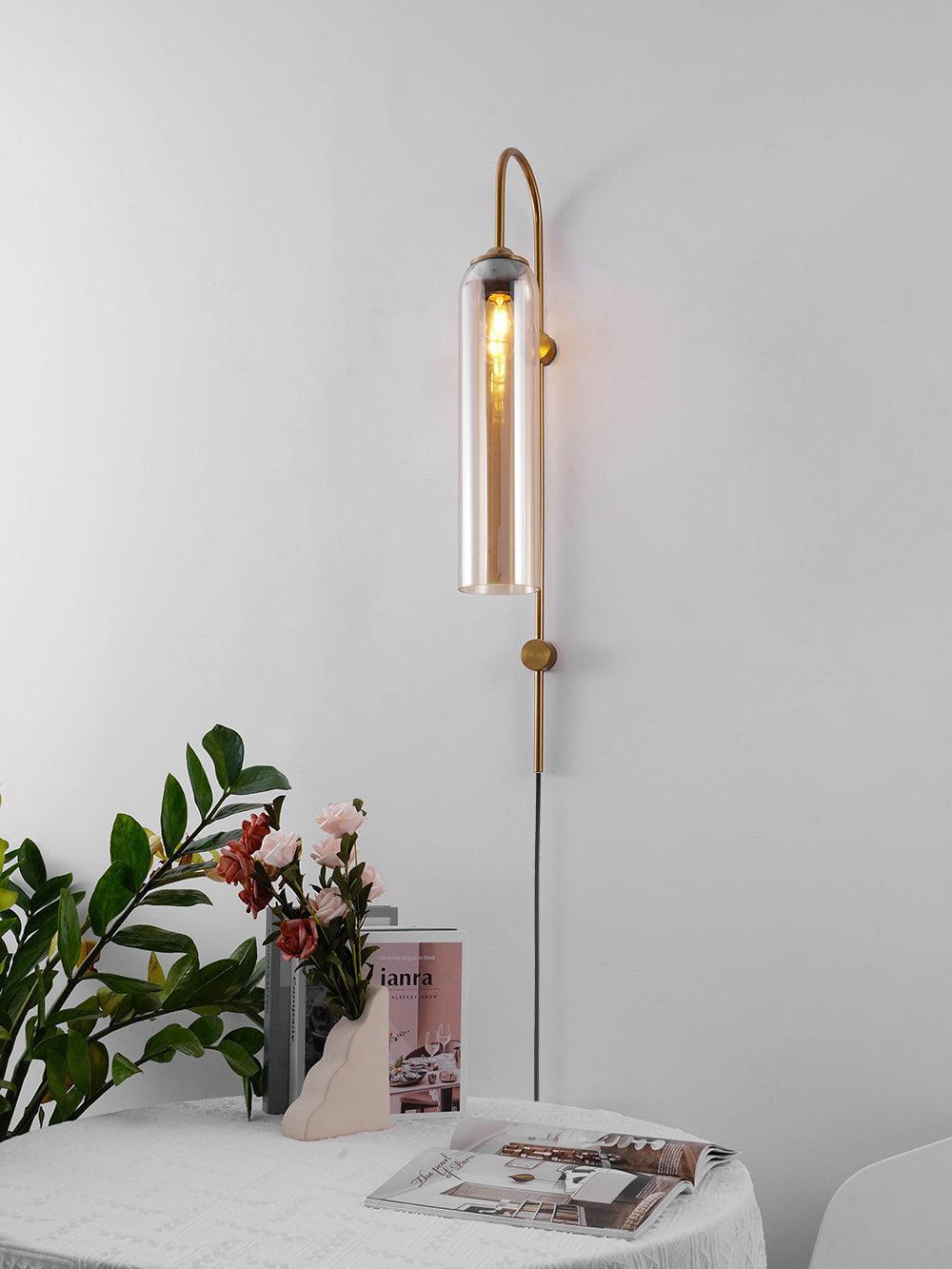 Celaielle Modern Glass Plug-In Wall Lamp