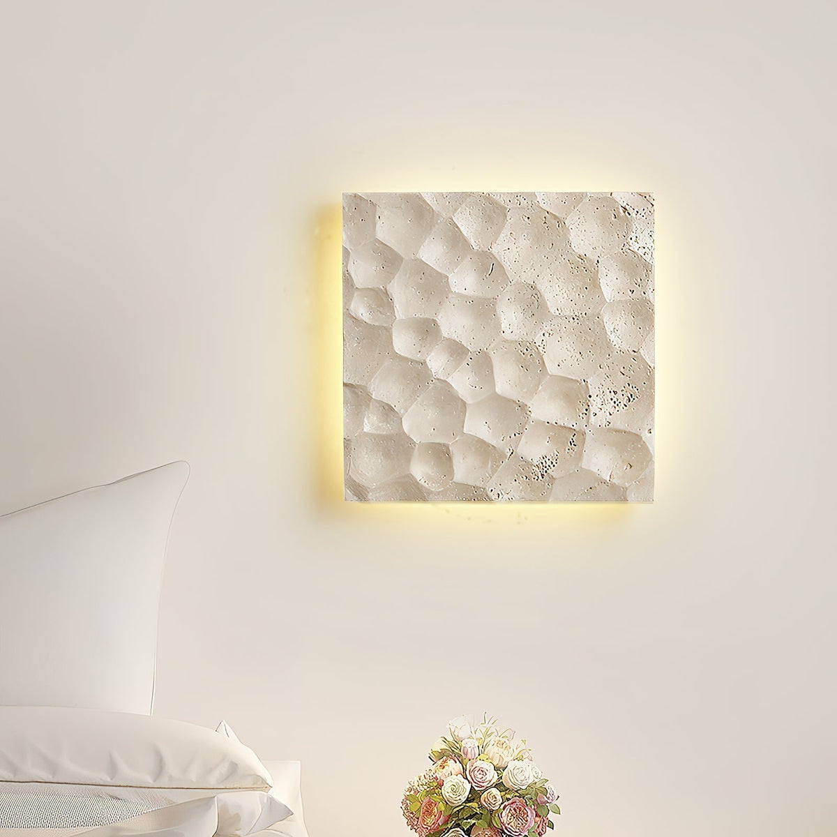 Vedoreth Panel Travertine Sconce Wall Lamp