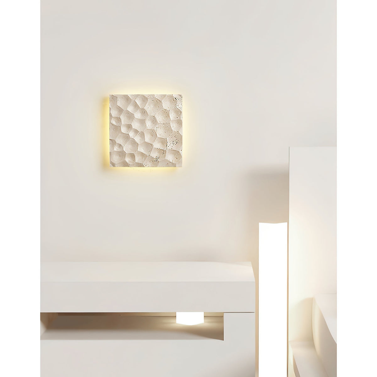 Vedoreth Panel Travertine Sconce Wall Lamp