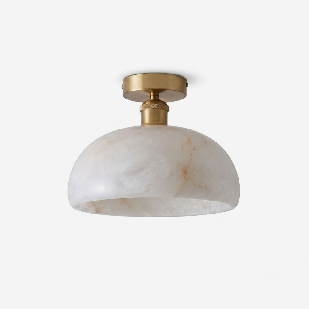 Moss Glow Alabaster Semi- Flush Mount