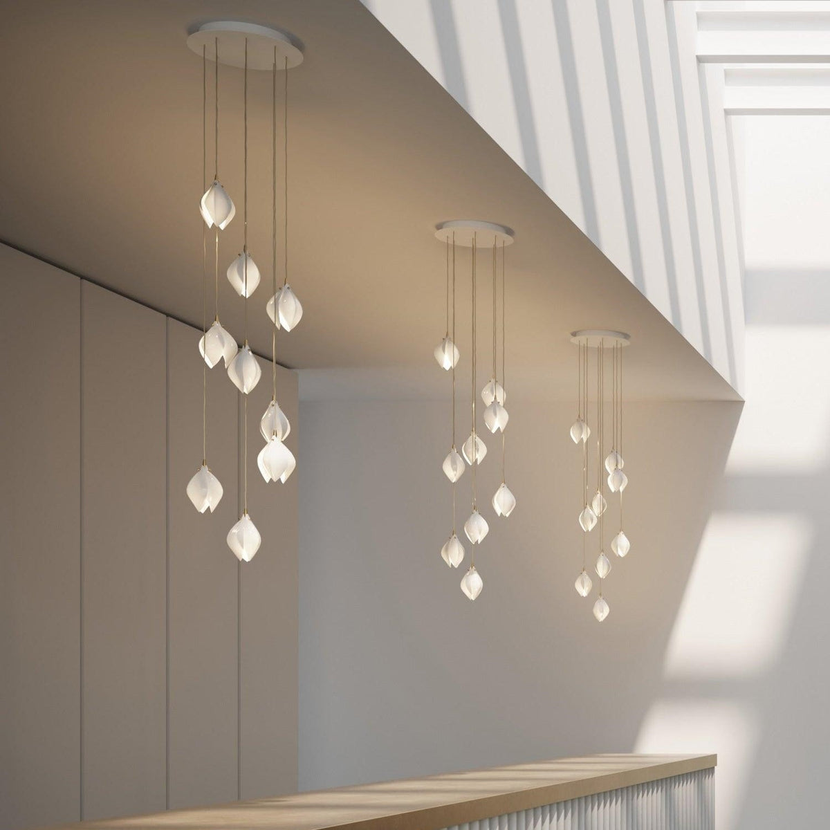 Bitopek Luxury Metal Ceramic Pendant Light Living Room Bedroom