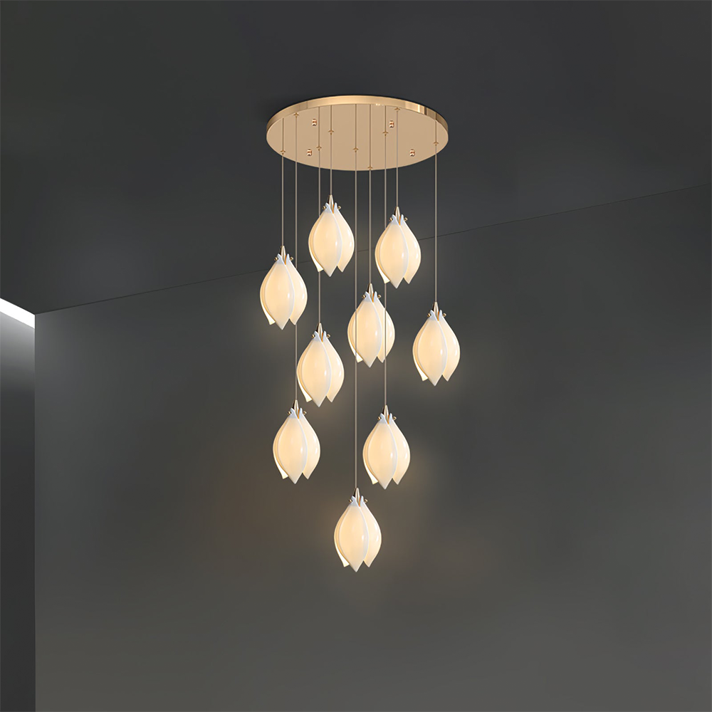 Bitopek Luxury Metal Ceramic Pendant Light Living Room Bedroom