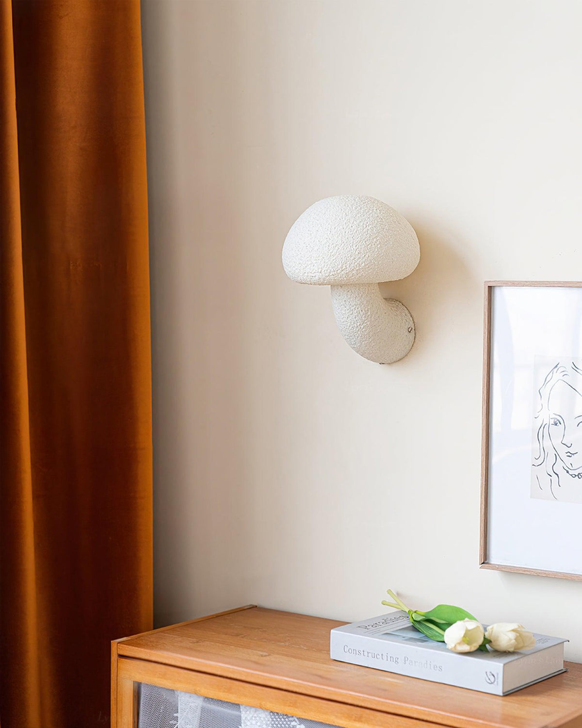 Mylo Mushroom Resin Plug-in Wall Lamp